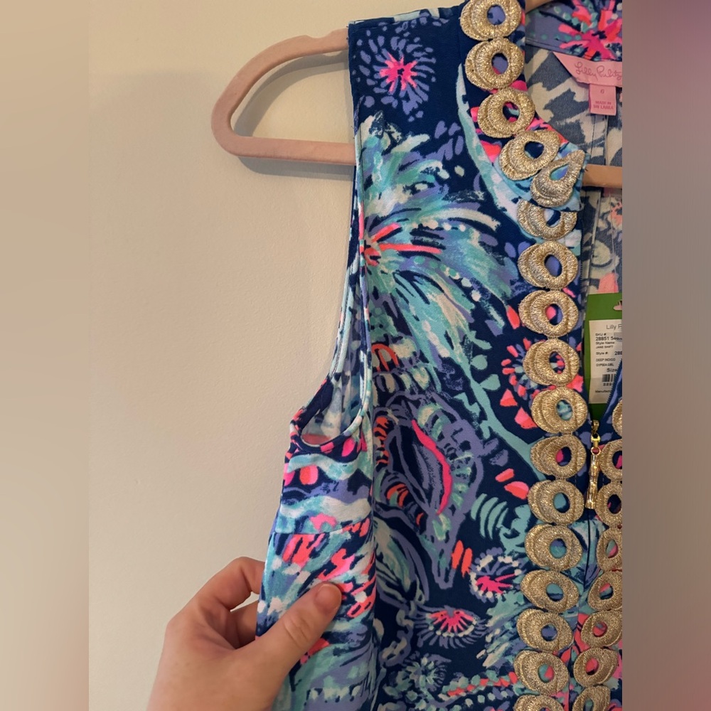 NWT Lilly Pulitzer Deep Indigo Gypsea Girl Purple Blue Swing Jane Dress - Picture 8 of 10